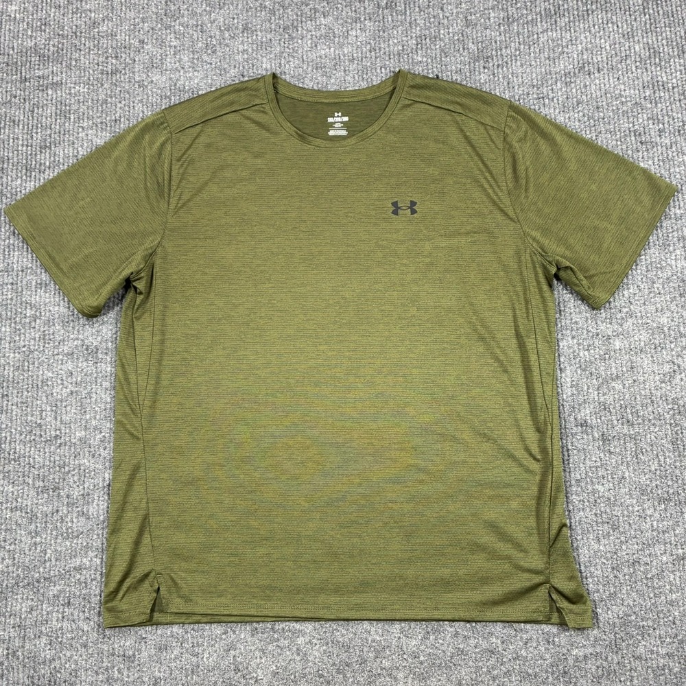 Under Armour Performance Shirt Mens Size 2XL Green Loose Fit Athletic Training